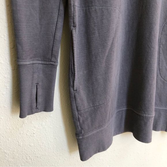 ATHLETA DRESS SMALL ECO WASH TURTLENECK SWEATSHIRT TUNIC PEBBLE GRAY SIZE MEDIUM - Picture 4 of 9